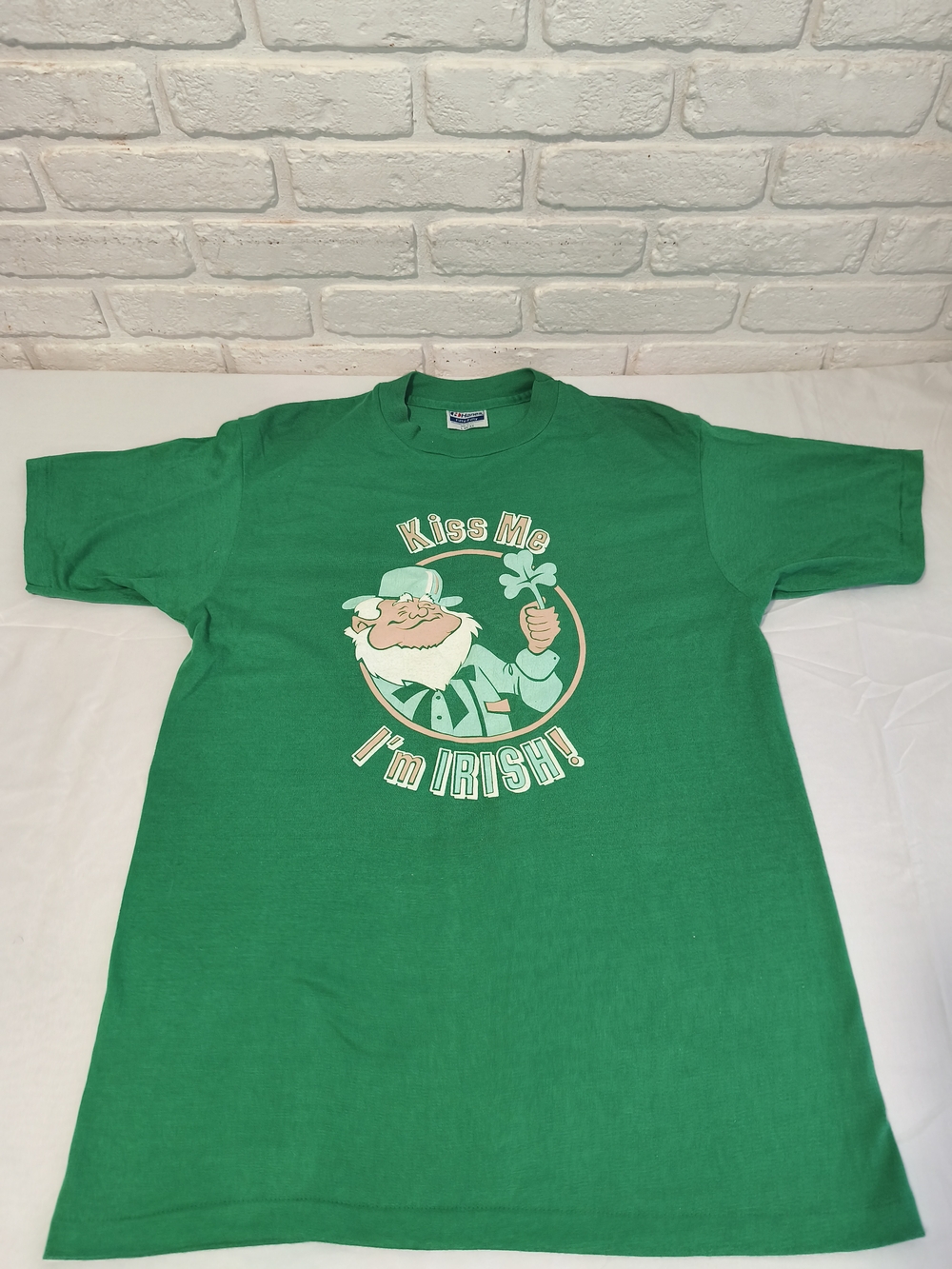 Vintage Hanes Green Fifty-Fifty Crewneck T-Shirt